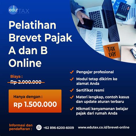 Kursus brevet pajak online gratis  "Webinar"